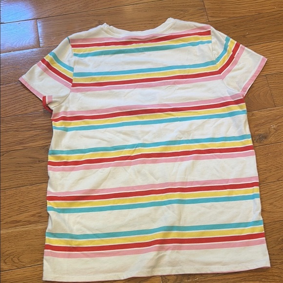 Abercrombie & Fitch Kids 15/16 Striped T-Shirt Multicolor girls rainbow LIKE NEW - Picture 6 of 8